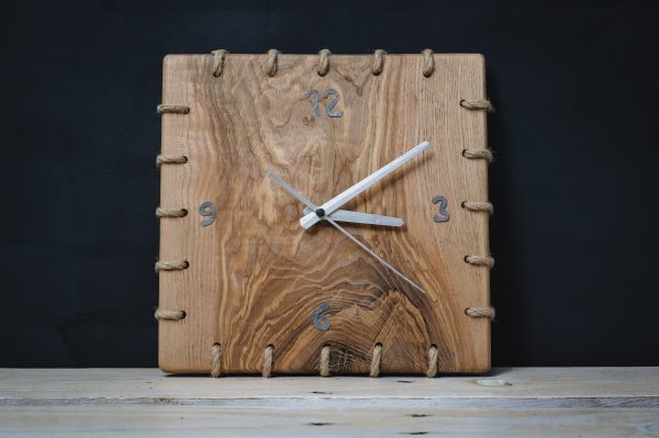 ρουστίκ ξύλινο κρεμαστό ρολόι
